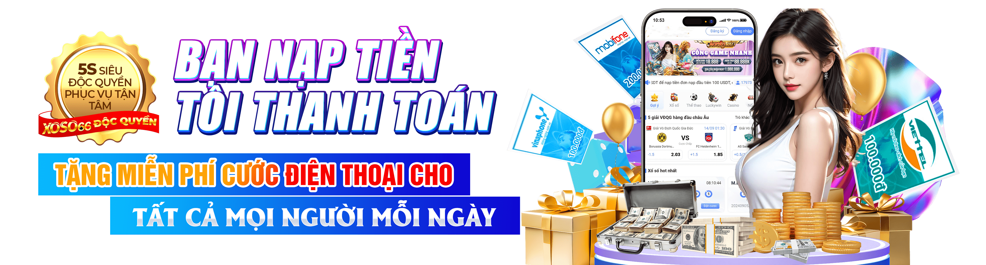 Hình ảnh quảng cáo của 66ff hiển thị nền tảng và các lợi ích
